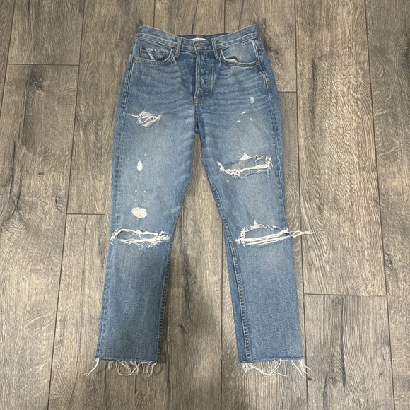 • GRLFRND • Women’s Karolina Jeans A Little More Love Wash Blue / Distressed 26 - Picture 3 of 6
